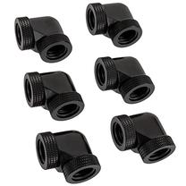 Jungtis Raijintek Pelias D160906 16mm 90° G1/4", juoda sp., 6 vnt.