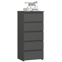 Komoda Akord CL5, grafito, 35 cm x 40 cm x 92 cm