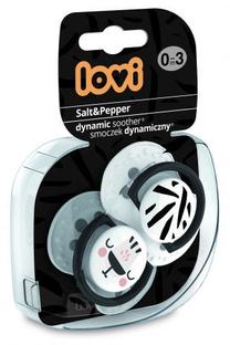 Соска Lovi Dynamic, 0 мес., белый цв./черный цв./серый цв.