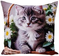 Dekoratyvinės pagalvėlės užvalkalas JCL-780, balta/žalia/pilka, 45 cm x 45 cm