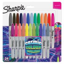 Tekstimarker Sharpie Cosmic Colors, 1 mm, mitmevärviline, 24 tk