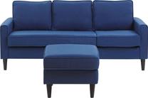 Sofa Beliani Avesta, mėlyna sp., 186 x 74 cm x 85 cm