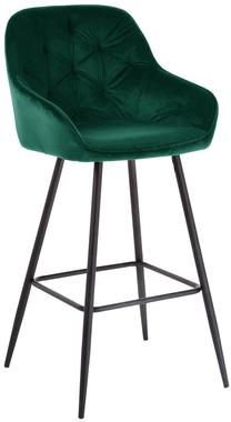 Baro kėdė Home4you Brita 10360, matinė, tamsiai žalia sp., 53 cm x 55 cm x 109 cm
