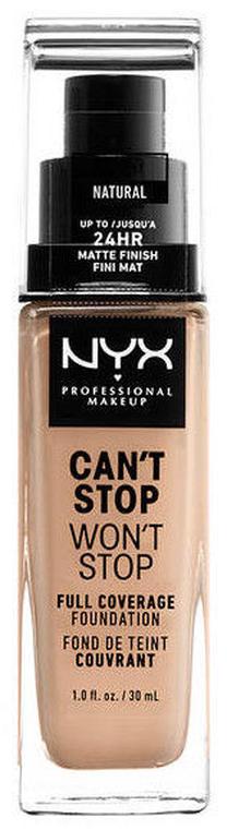 Skystas makiažo pagrindas NYX Professional Makeup Can't Stop Won't Stop, cswsf07 natural, 30 ml