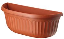 Balkoninis vazonas Form Plastic Dona 0240-010, plastikinis, 40 cm x 14.5 cm, Ø 40 cm, ruda sp.