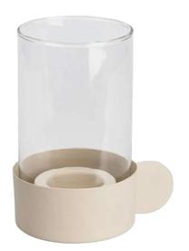 Подсвечник Mondex Tea Light, стекло, Ø 15 см, 23.5 см, прозрачный цв./розовый цв.
