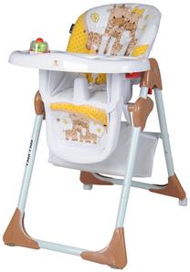 Barošanas krēsls Bertoni Lorelli Yam Yam Beige & Yellow Happy Family, dzeltens krās./smilškrāsas