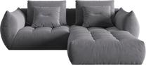 Modulinė sofa Micadoni Home Bloom Velvet, grafito sp., 232 x 216 cm x 95 cm