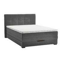 Кровать одноместная континентальная Home4you Jeep, 120 x 200 cm, серый цв., с матрасом, с решеткой