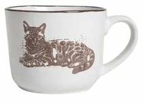 Puodelis Homla Bonti Bengal Cat, ruda sp./balta sp., 0.4 l