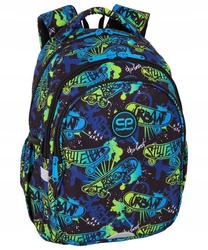 Mokyklinė kuprinė CoolPack Jerry Skate Night, mėlyna sp./žalia sp., 39 cm x 28 cm x 15 cm