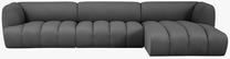 Modulinė sofa Micadoni Harry, tamsiai pilka sp., dešininė, 348 x 160 cm x 72 cm