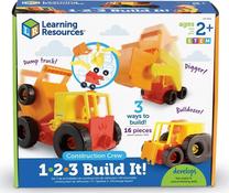 Konstruktors Learning Resources 1-2-3 Build It! Construction Crew 415994, 16 gab., daudzkrāsaina