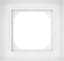 Vienvietis rėmelis Vilma QR1000 111076101011, balto matinio stiklo sp. 1 vt.