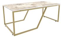 Журнальный столик Kalune Design Wendy, золотой цв./белый цв., 120 см x 60 см x 48 см