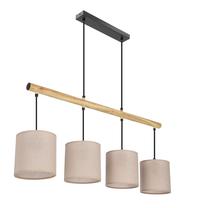 Valgusti rippuv Candellux Lighting Combi, E27, 4 x 60 W, beež v. / must v.