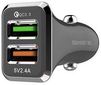 Automobilinis įkroviklis Somostel 025691, USB, juoda sp.