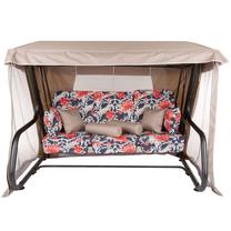 Lauko sūpynės Patio Venezia Lux, mėlyna sp./ruda sp./raudona sp., 221 cm x 143 cm x 173 cm