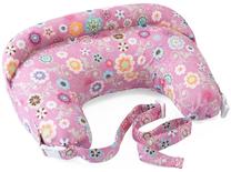 Barošanas spilvens Chicco Boppy Deluxe Wild Flowers, rozā krās.