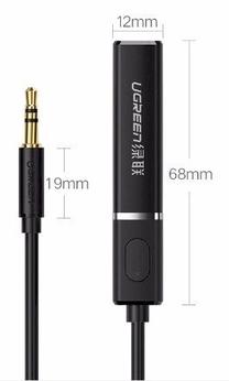 Bluetooth raidītājs Ugreen CM107 10685018 3.5 mm, Micro USB, 1 m, melna krās.