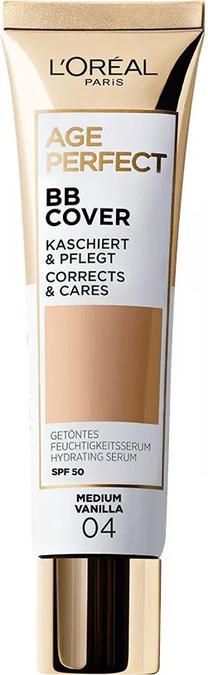 BB krēms L’Oréal Paris Age Perfect BB Cover, SPF 50, 04 medium vanilla, 30 ml