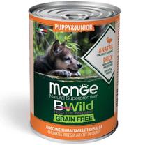 Влажный корм для собак Monge BWild Chunkies In Gravy Puppy, мясо утки/овощи, 0.4 кг