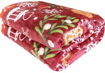 Pledas KFB-24, baltas/raudonas/žalias, 160 cm x 200 cm