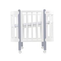 Beebi võrevoodi-transformaator Ingvart Nika 5-in-1, 60x120cm, hall v., ilma voodipesukastita, ilma madratsita