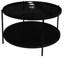 Kavos staliukas Kalune Design Bella, juoda sp./pilka sp., 73 cm x 73 cm x 45 cm