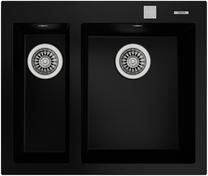 Кухонная мойка Teka 2B 590 TG Black, масса камня, 59 см x 50 см x 20.8 см, черный цв.