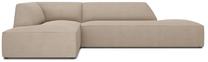 Kampinė sofa Micadoni Home Ruby Modular 4 Seats, šviesiai ruda sp., kairinė, 273 x 180 cm x 69 cm