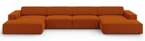 Sofa Micadoni Home Jodie Structured, oranžinė sp., 364 x 166 cm x 70 cm