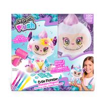 Rotaļlietu krāsošanas komplekts Airbrush Plush Cutie Monster, balta krās./daudzkrāsaina