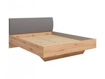 Lova dvigulė Sindara, 160 x 200 cm, pilka sp./artisan oak sp., be čiužinio, su grotelėmis