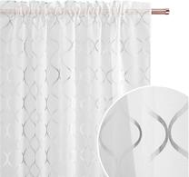 Dienas aizkari Room99 Carrie, balta krās./sudraba krās., 140 cm x 280 cm