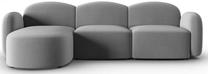 Kampinė sofa Micadoni Home Blair Velvet, šviesiai pilka sp., kairinė, 272 x 155 cm x 80 cm