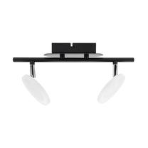 Lampa griesti Domoletti Plate LED16019A-2TU, LED, 3000 °K, 2 x 3.5 W, melna krās. / melna krās.