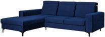 Kampinė sofa - lova Bodzio Sydney TSYNL-P5, tamsiai mėlyna sp., kairinė, 195 x 257 cm x 92 cm