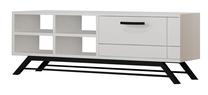 ТВ стол Kalune Design Malibu, белый цв./черный цв., 150 см x 35 см x 53.6 см