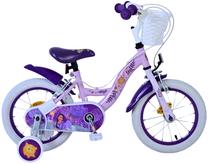 Vaikiškas dviratukas su papildomais ratukais, vaikų Volare Disney Wish, violetinė sp., 14"