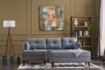 Stūra dīvāns Hanah Home Comfort 825BLC2656, zila krās., kreisais, 165 x 205 cm x 80 cm
