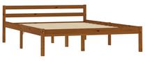 Lova pusantros vietos VLX Solid Pinewood 283210, 120 x 200 cm, ruda sp., be čiužinio, su grotelėmis