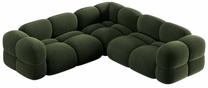 Kampinė sofa Cosmopolitan Design Loretto Vogue 11, žalia sp., 250 x 250 cm x 68 cm