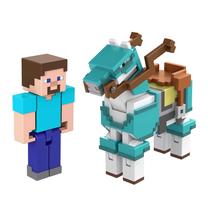 Комплект Mattel Minecraft Steve And Armored Horse HDV39, 8.2 см, 2 шт., многоцветный