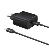 Ceļojumu lādētājs Samsung EP-TA845XBE, USB Type C, 100 cm, melna krās., 45 W