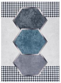 Ковер комнатные Mark Arlen Rhombus, белый цв./синий цв., 170 см x 120 см