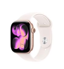 Išmanusis laikrodis Apple Watch Series 11 GPS 46mm MEV74ET/A, rose gold aliuminio korpusas su light blush sportiniu dirželiu - M/L