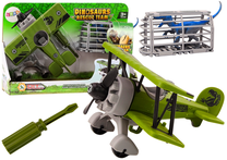 Žaislinis lėktuvas Lean Toys Dinosaurs Rescue Team, žalia sp.