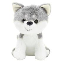 Mīkstā rotaļlieta vilks Lean Toys 22169, balta krās./pelēka krās., 20 cm