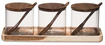 Garšvielu statīvs Maku 631630, koka krās./caurspīdīga krās., 28 cmx10.5 cm